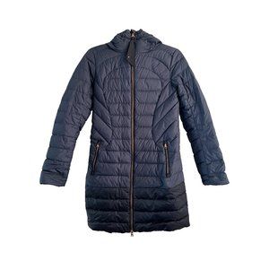 Lululemon Rare 1X A Lady Ombre Blue Long Down Hooded Puffer Jacket